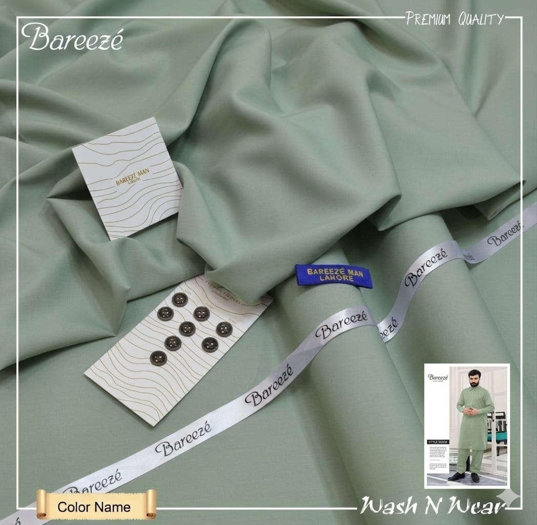 Bareeze Man Luxury Collection: Soft & Wrinkle-Free Wash N Wear Unstitched Shalwar Kameez
