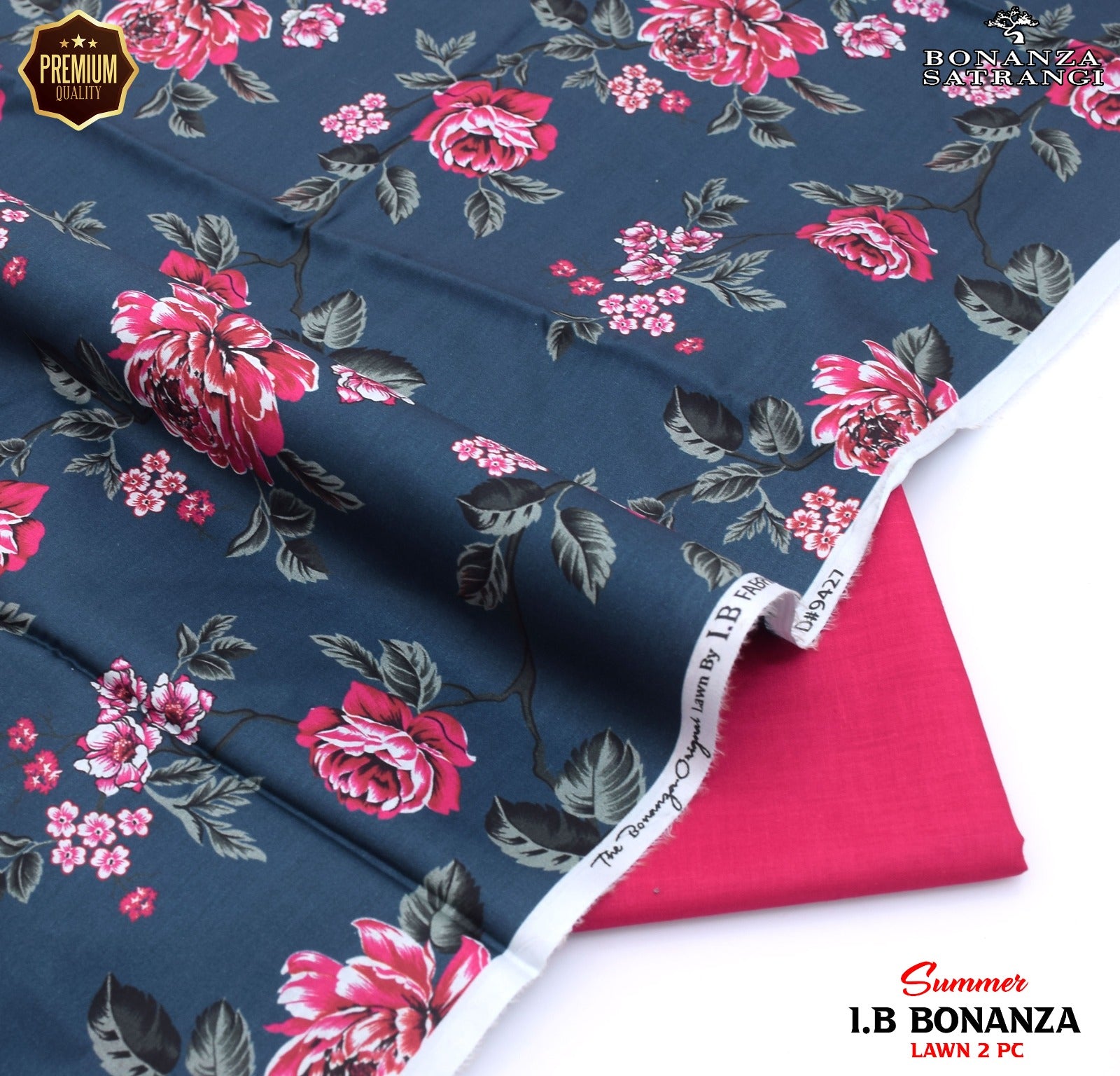 New Premium Bonanza Satrangi Lawn 2-Piece Suit