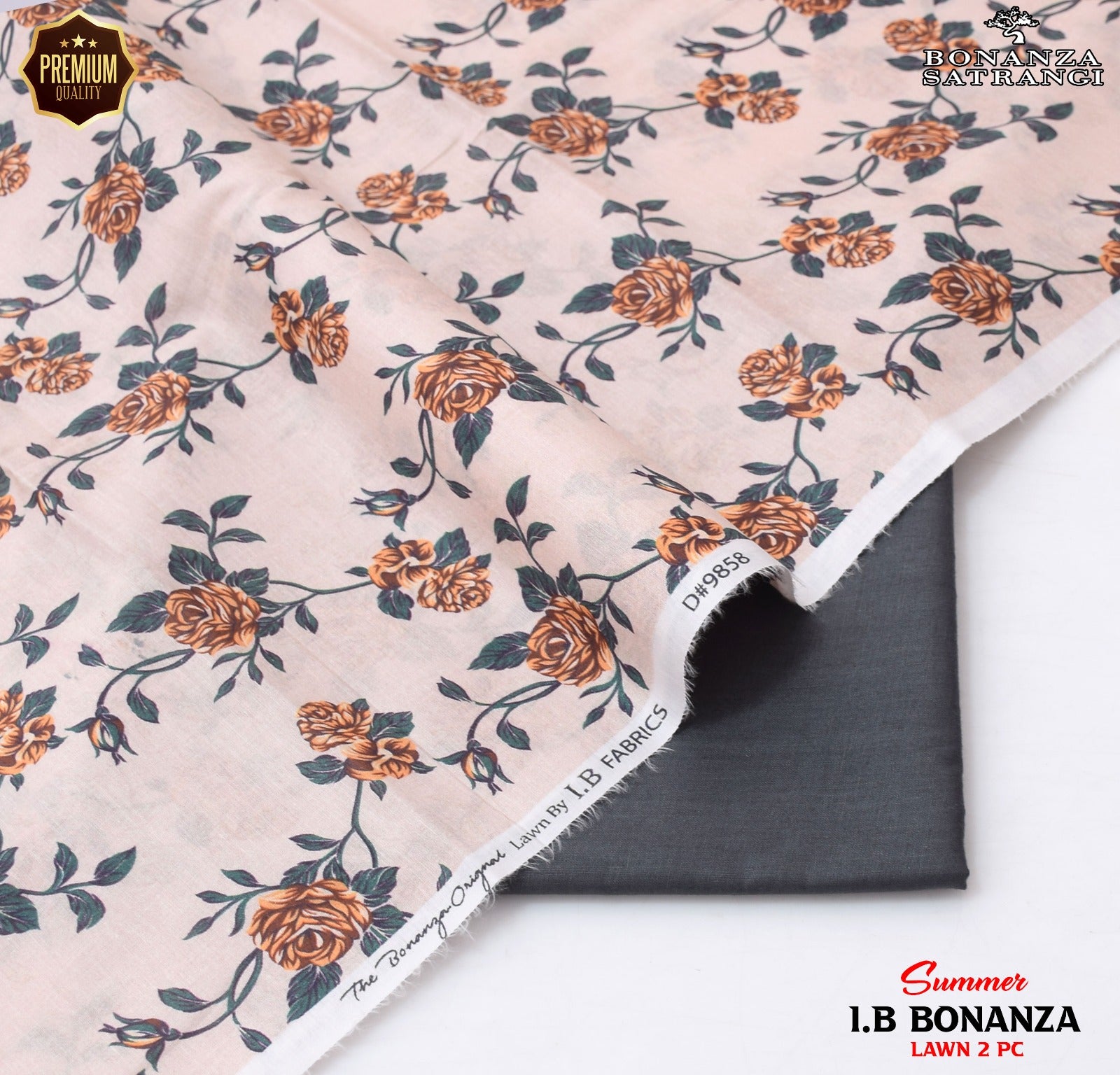 New Premium Bonanza Satrangi Lawn 2-Piece Suit