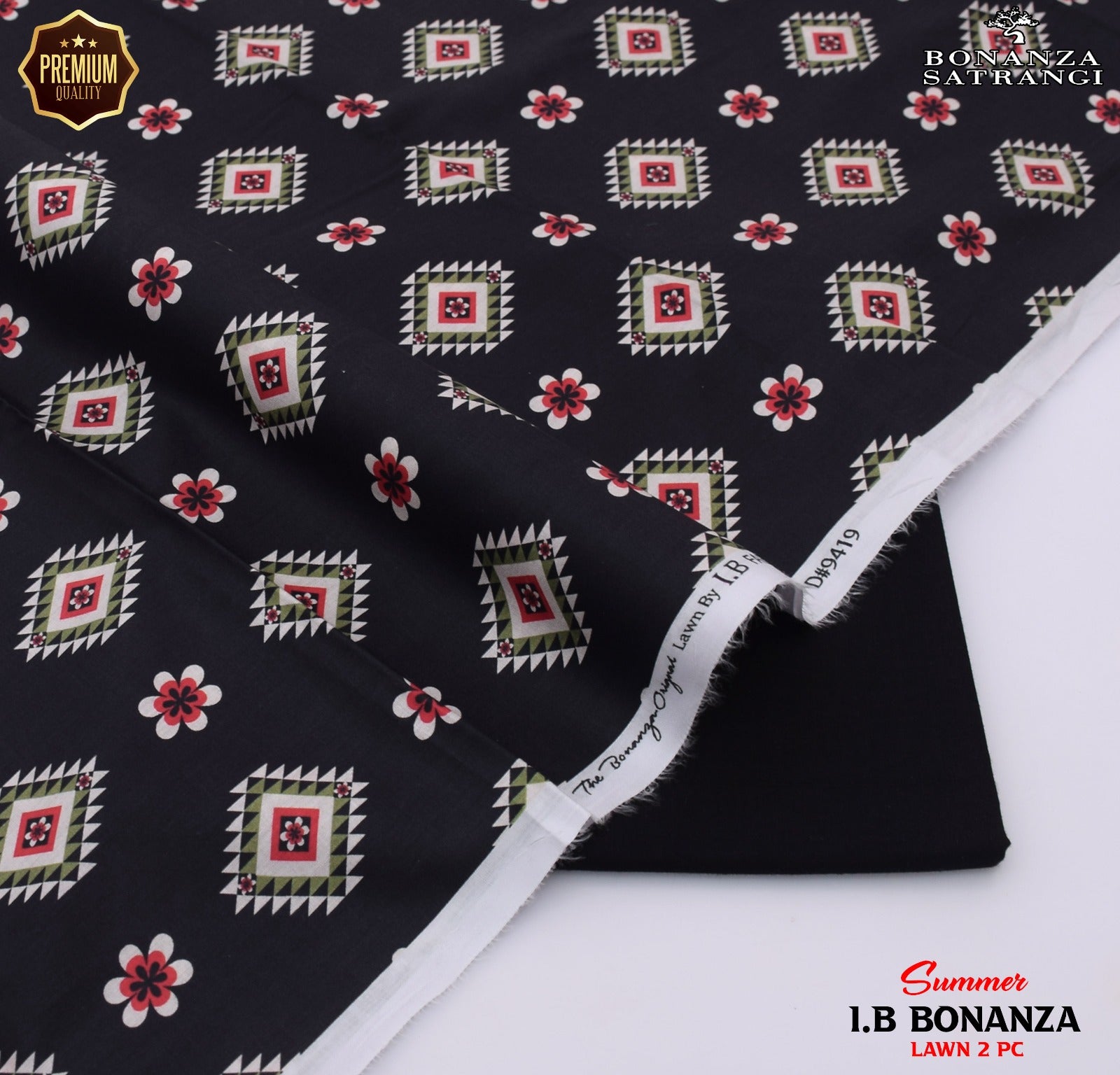 New Premium Bonanza Satrangi Lawn 2-Piece Suit