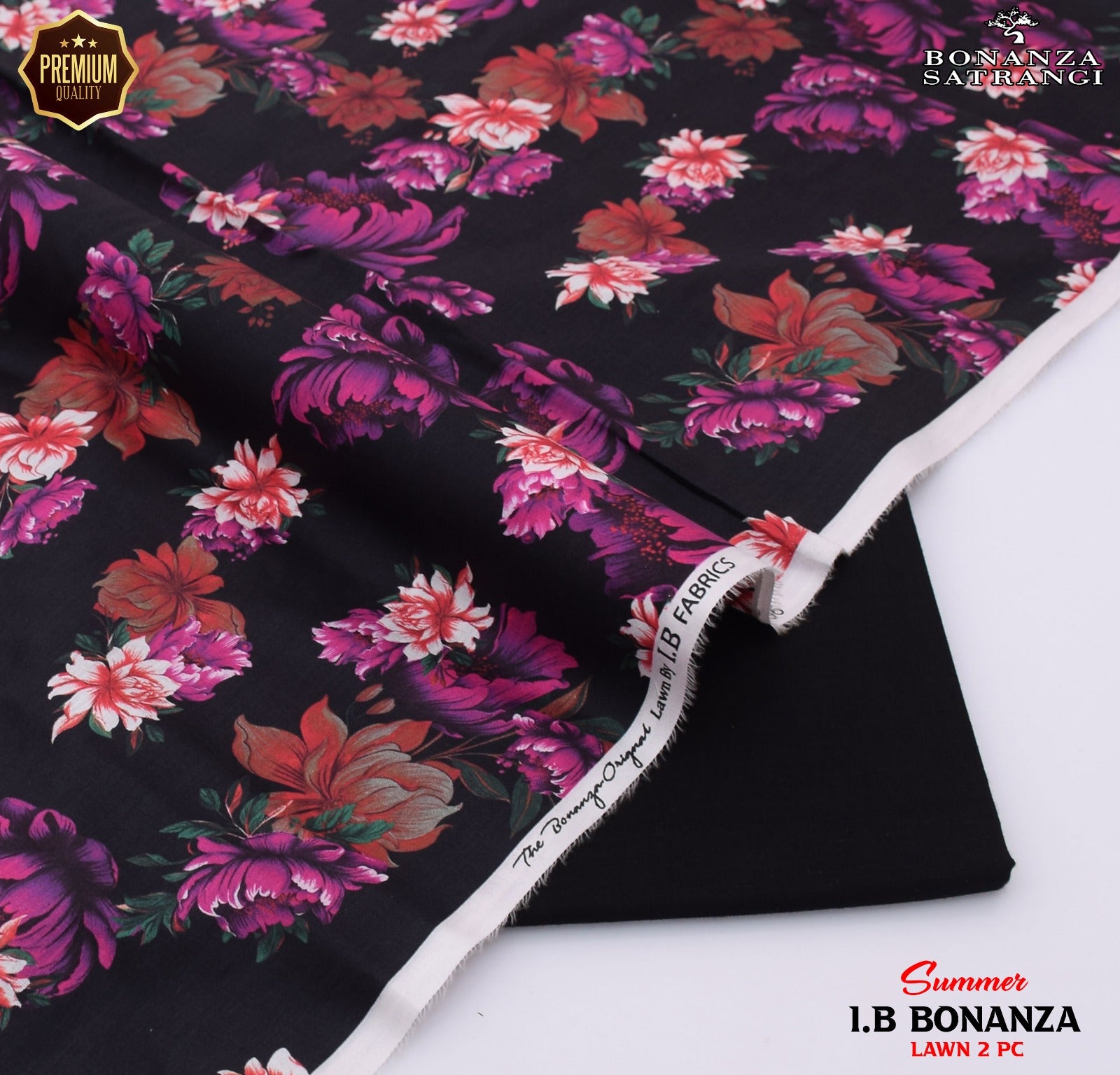 New Premium Bonanza Satrangi Lawn 2-Piece Suit
