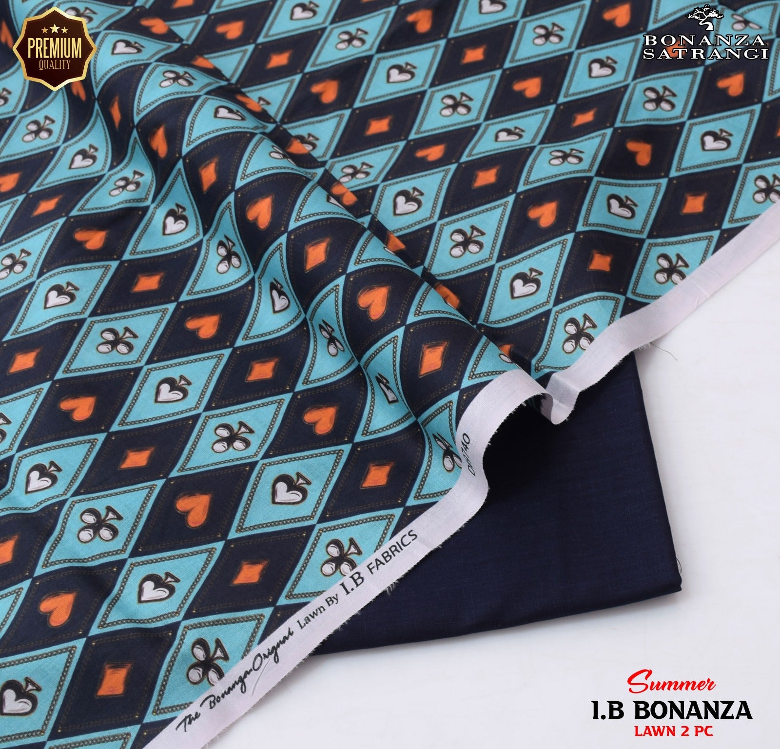 New Premium Bonanza Satrangi Lawn 2-Piece Suit