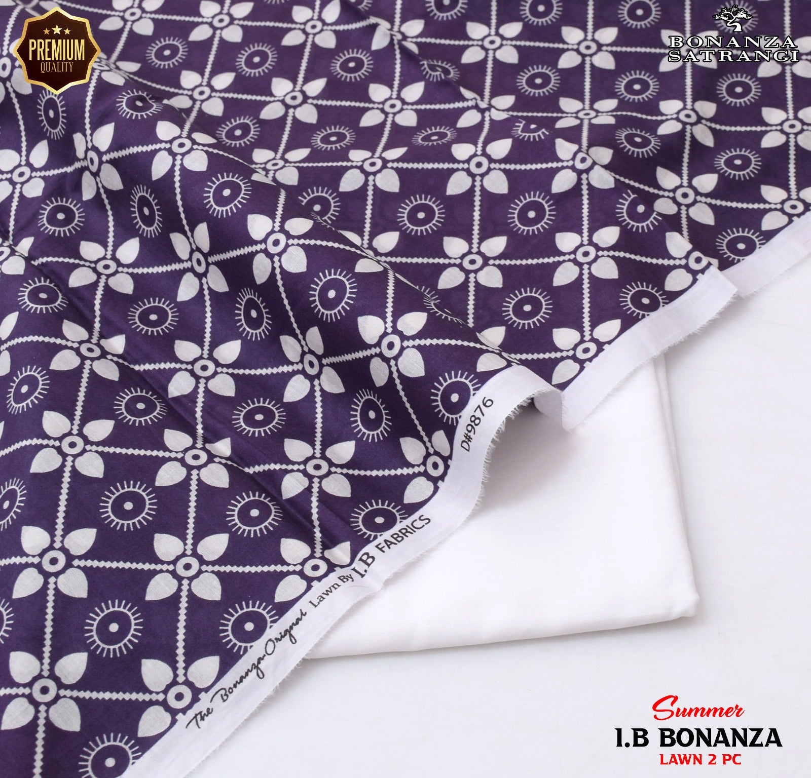 New Premium Bonanza Satrangi Lawn 2-Piece Suit