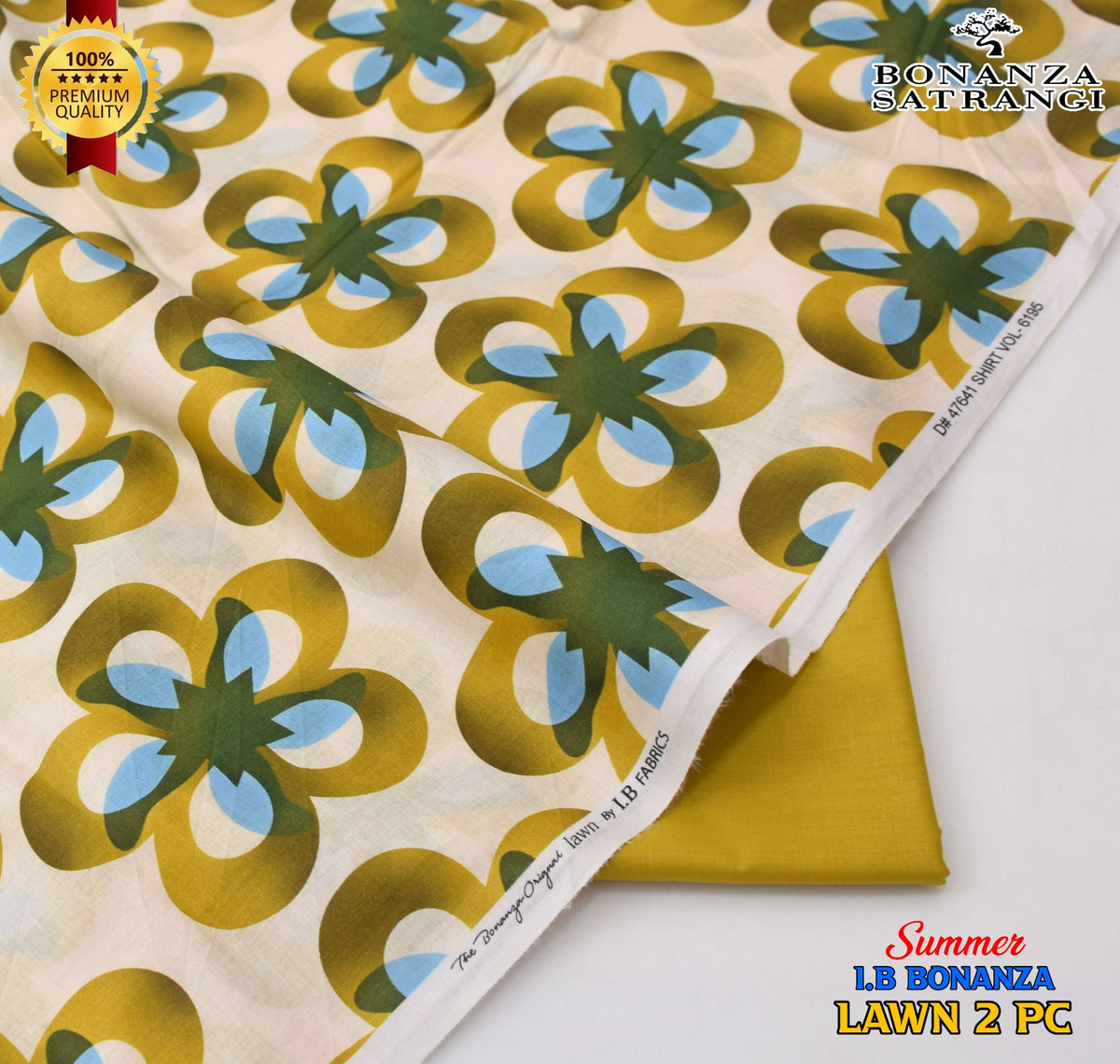 New Premium Bonanza Satrangi Lawn 2-Piece Suit