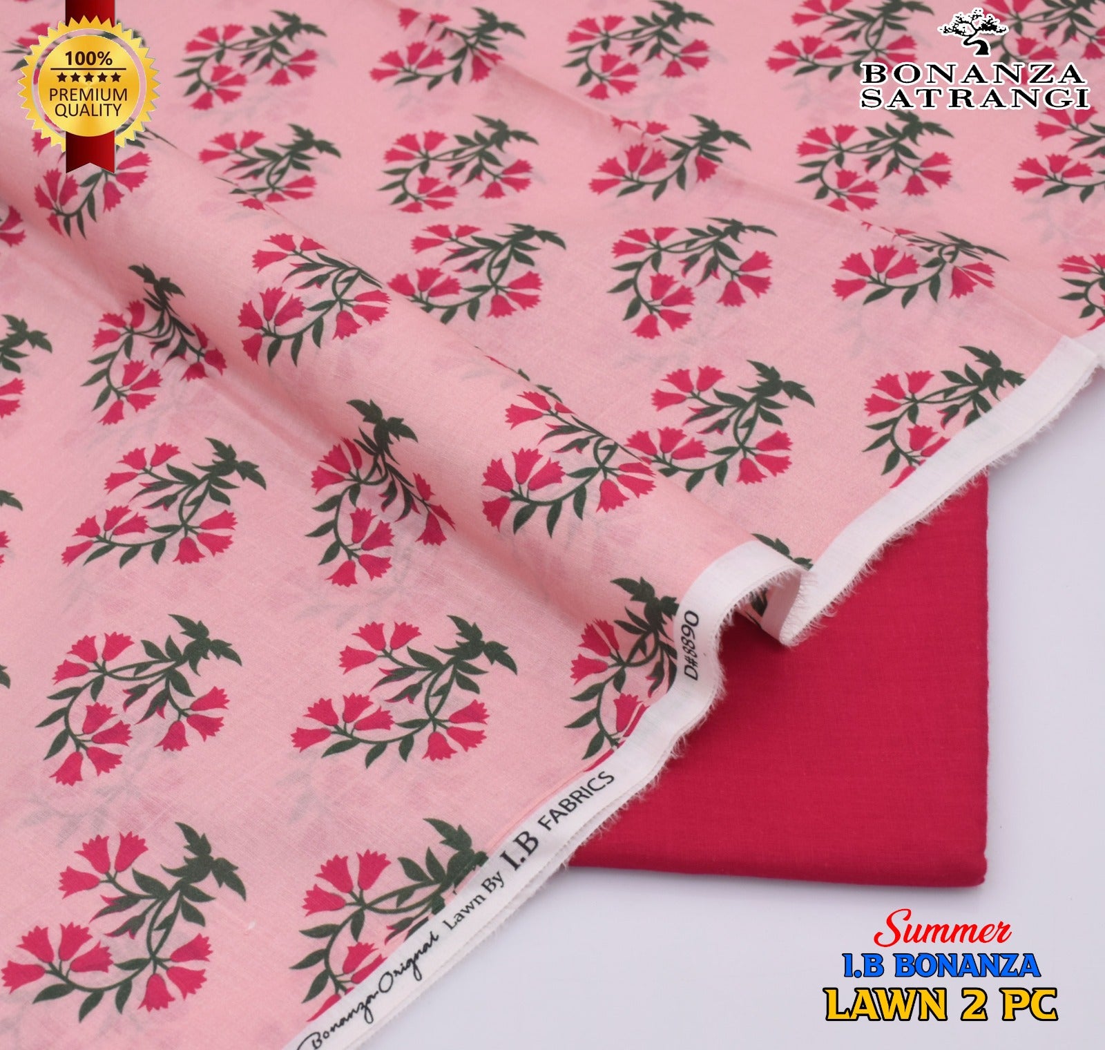Premium Bonanza Satrangi Lawn 2-Piece Suit