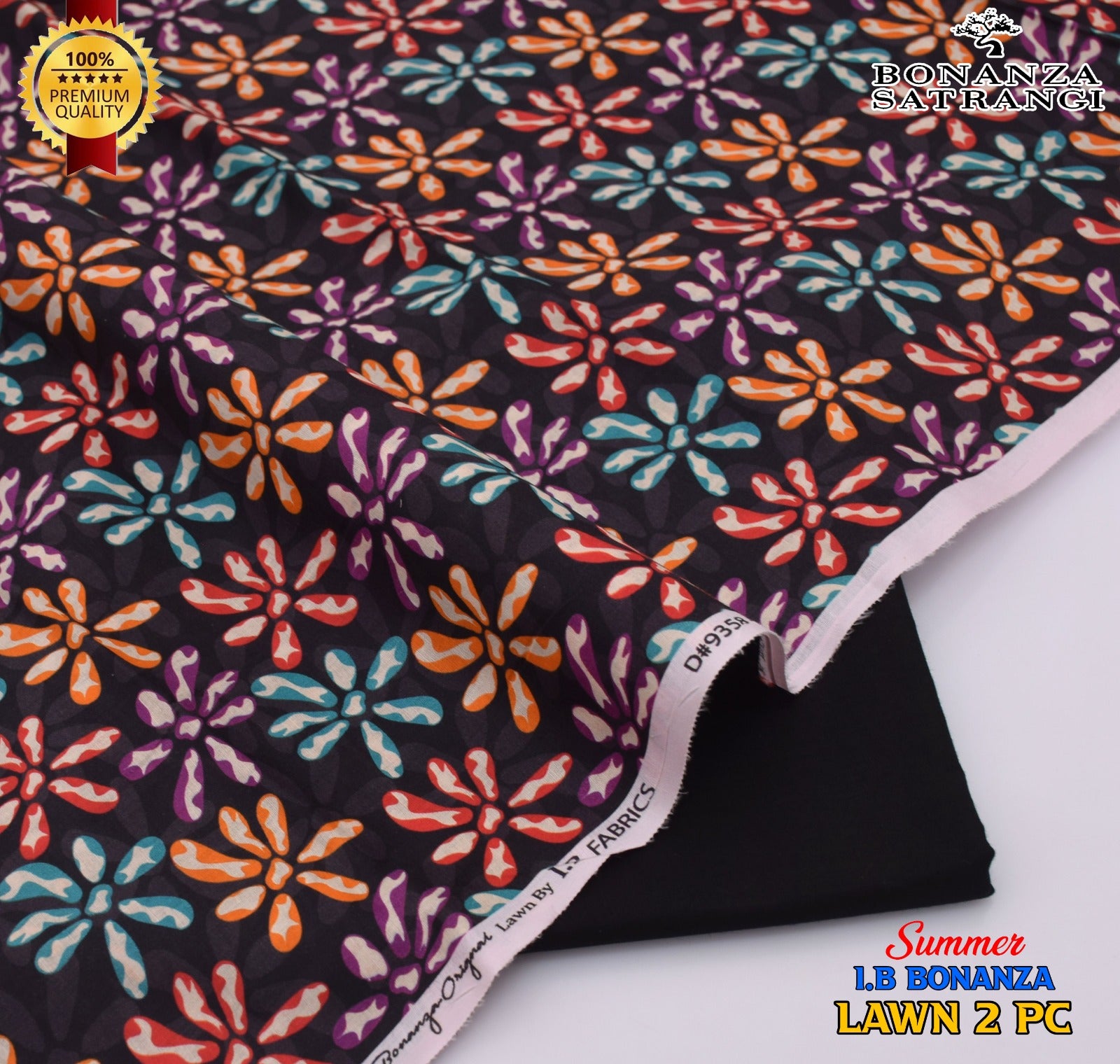 Premium Bonanza Satrangi Lawn 2-Piece Suit