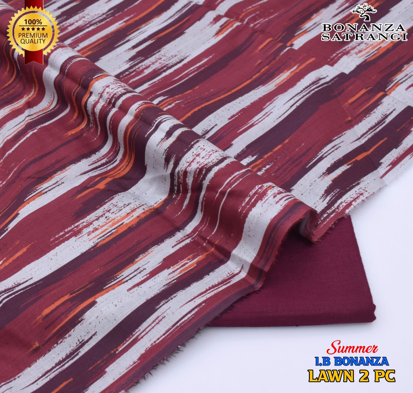 Premium Bonanza Satrangi Lawn 2-Piece Suit