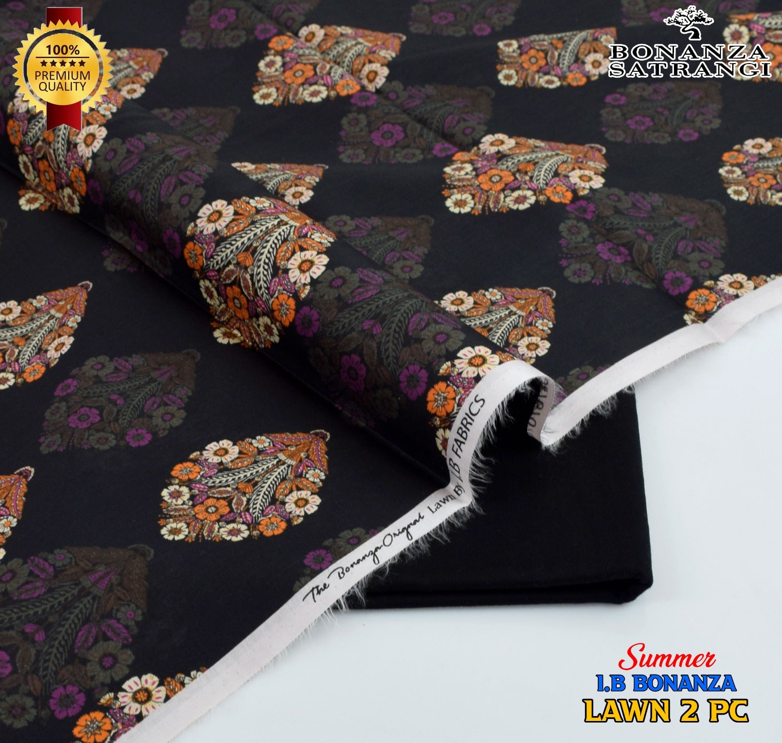 Premium Bonanza Satrangi Lawn 2-Piece Suit