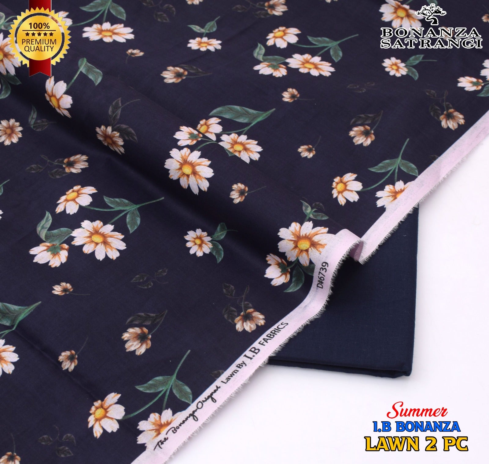 Premium Bonanza Satrangi Lawn 2-Piece Suit –