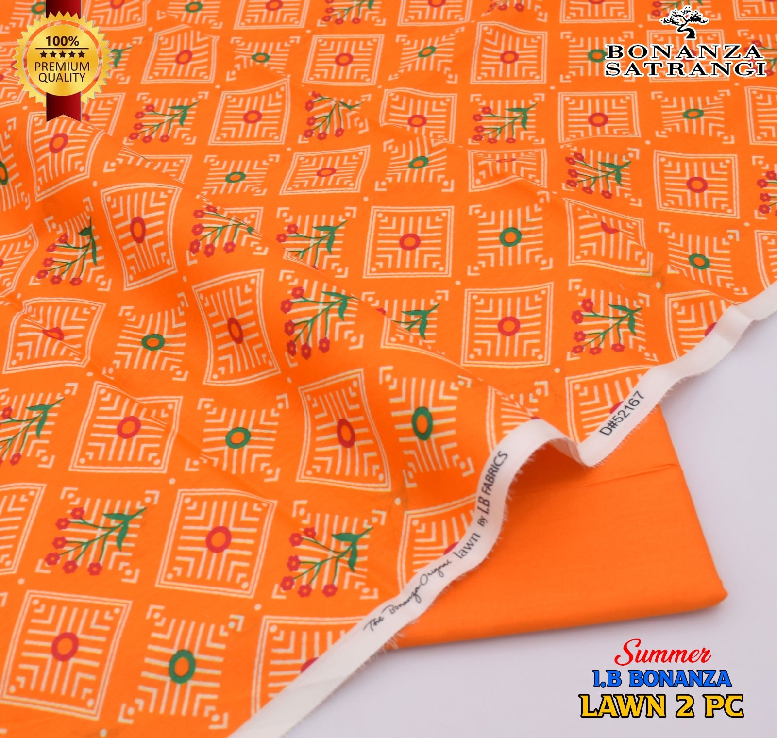 New Premium Bonanza Satrangi Lawn 2-Piece Suit