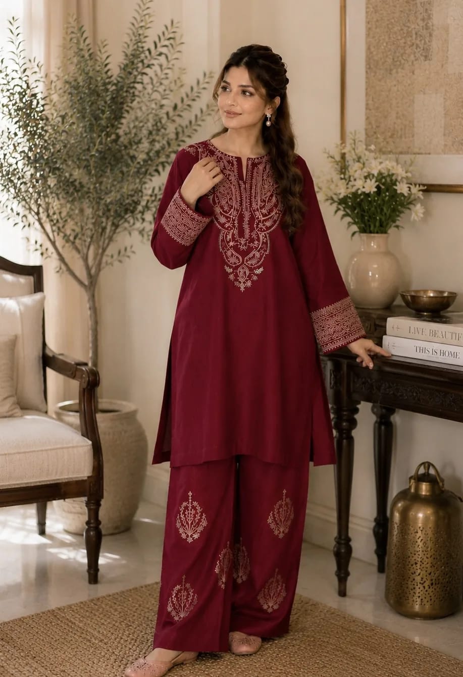 DHANAK EMBRIODERY 2PC