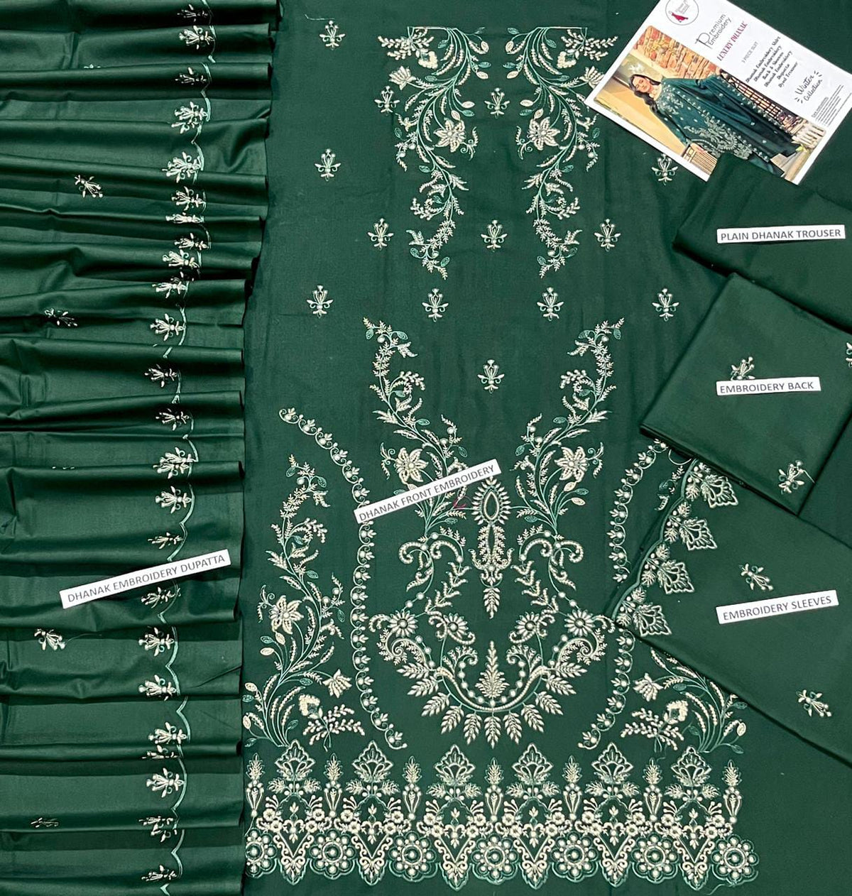 DHANAK EMBRIODERY 3 PC
