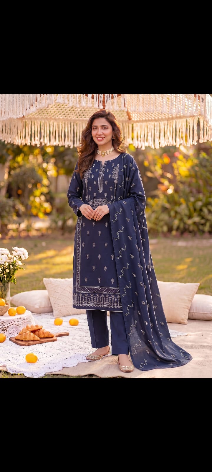 DHANAK EMBRIODERY 3 PC