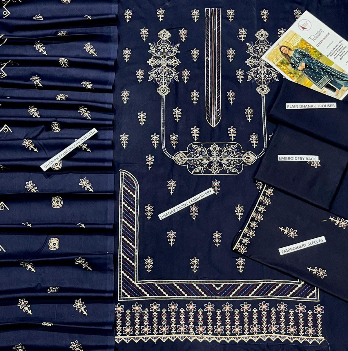 DHANAK EMBRIODERY 3 PC