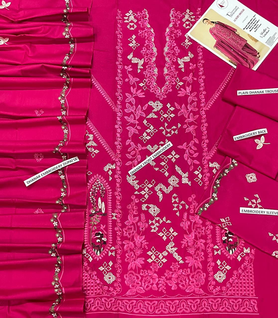 DHANAK EMBRIODERY 3 PC