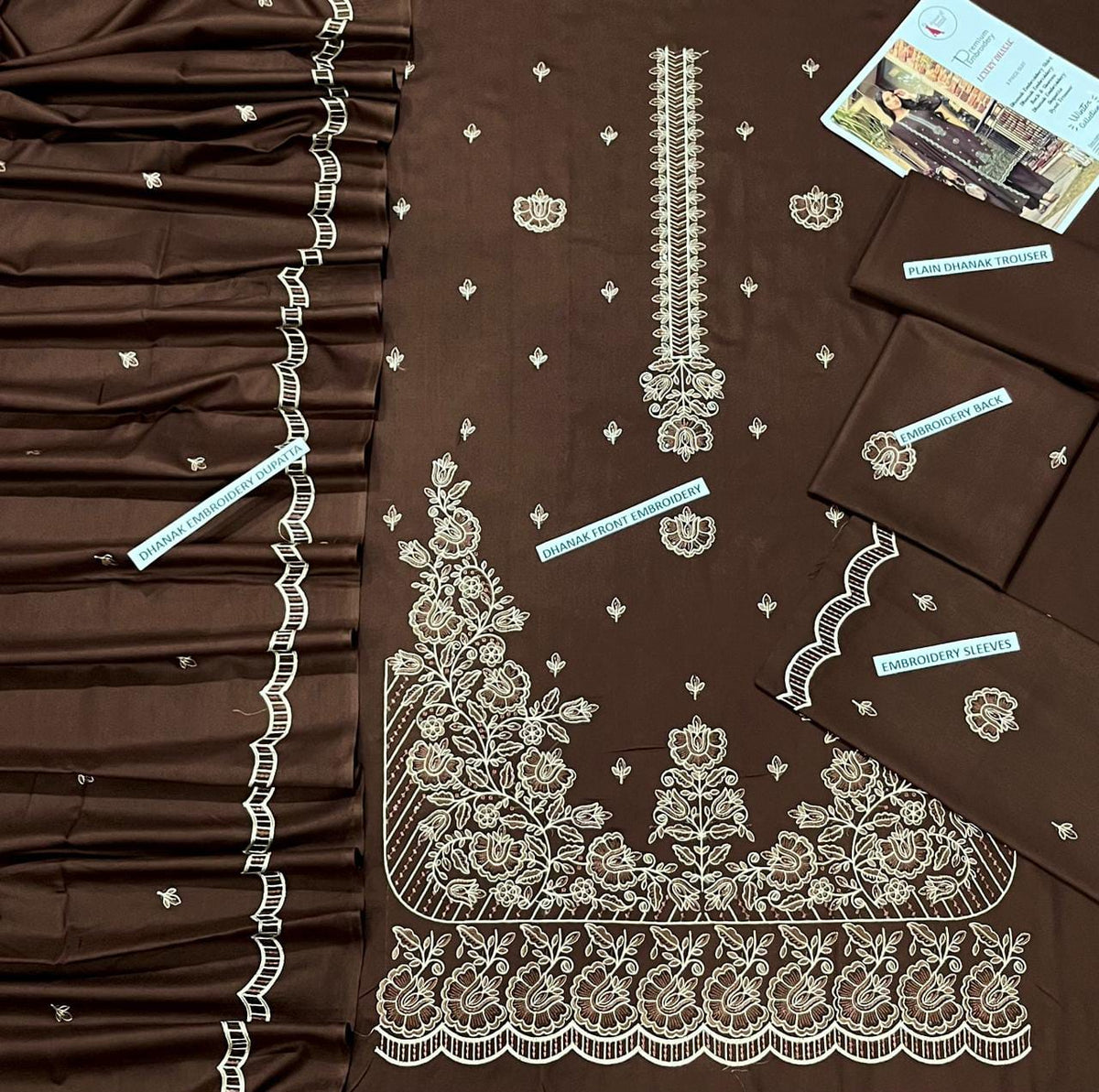 DHANAK EMBRIODERY 3 PC