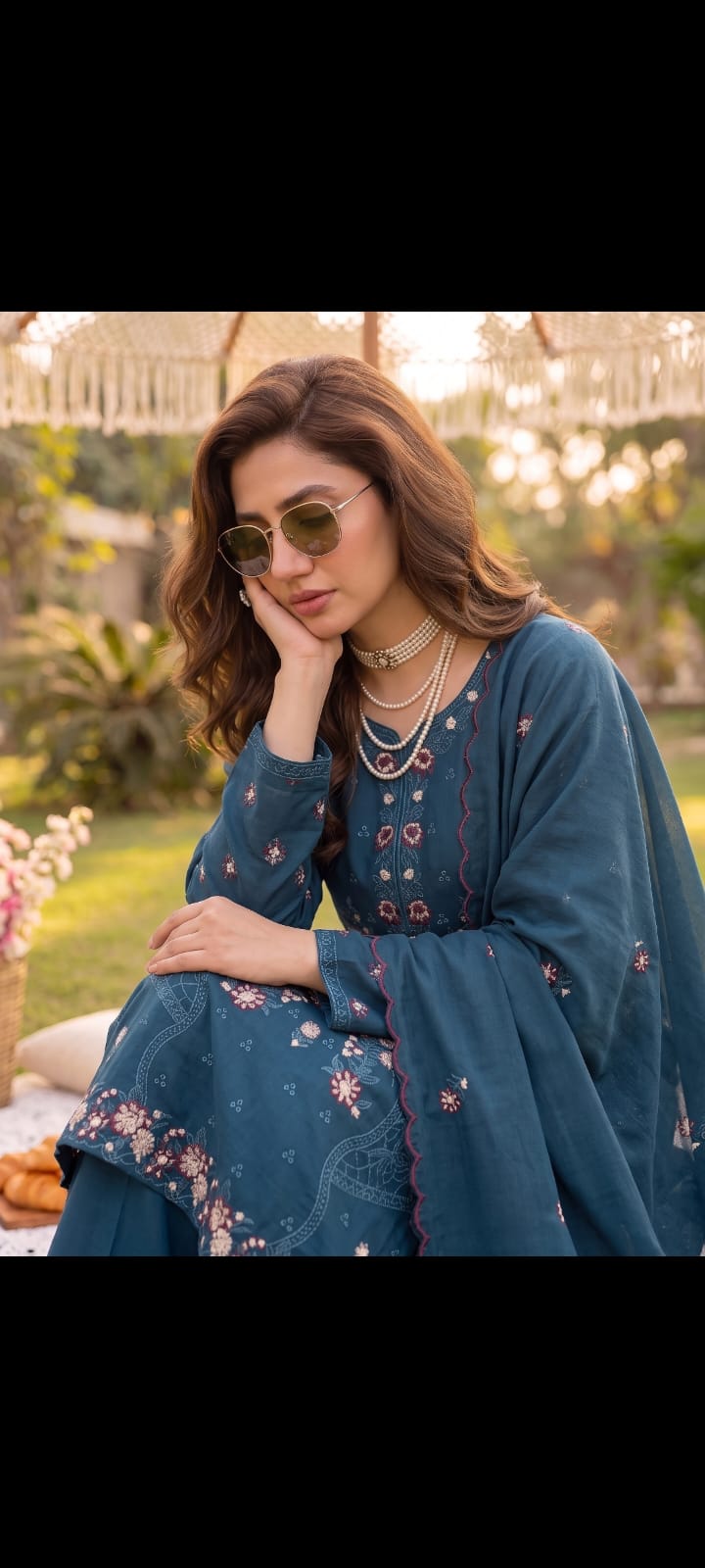 DHANAK EMBRIODERY 3 PC