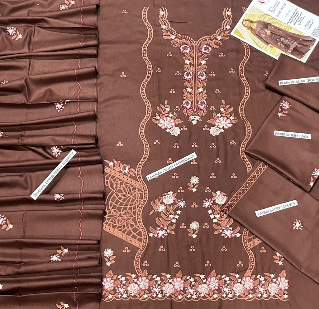 DHANAK EMBRIODERY 3 PC