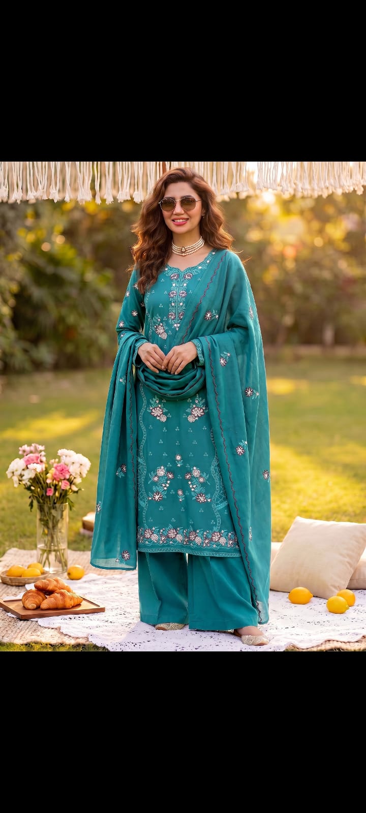 DHANAK EMBRIODERY 3 PC