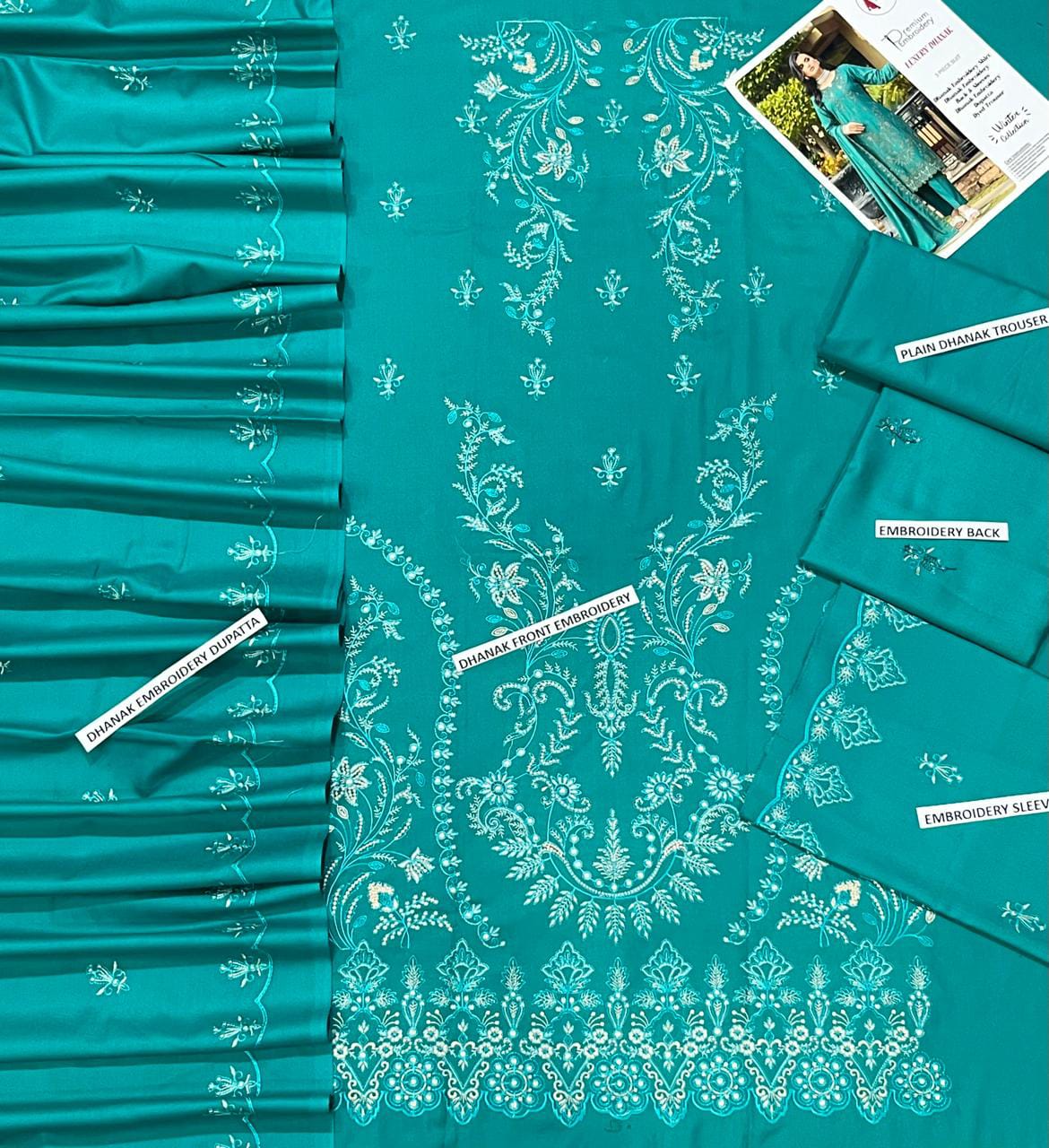 DHANAK EMBRIODERY 3 PC