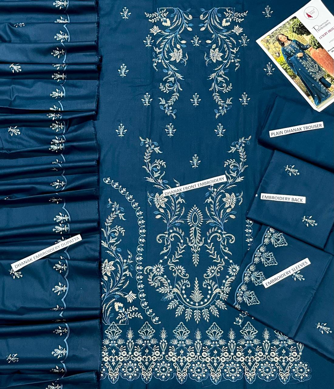 DHANAK EMBRIODERY 3 PC