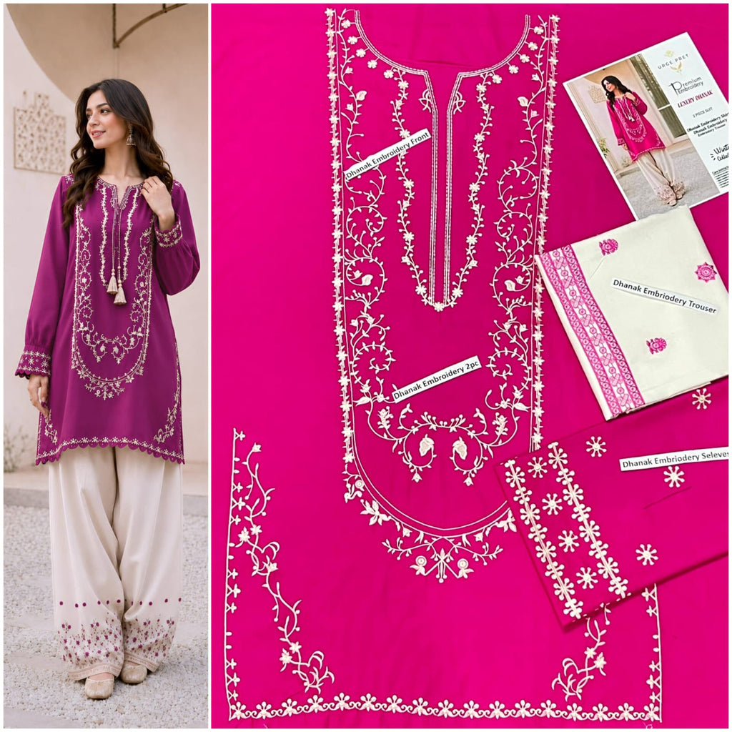 DHANAK EMBRIODERY 2 PC
