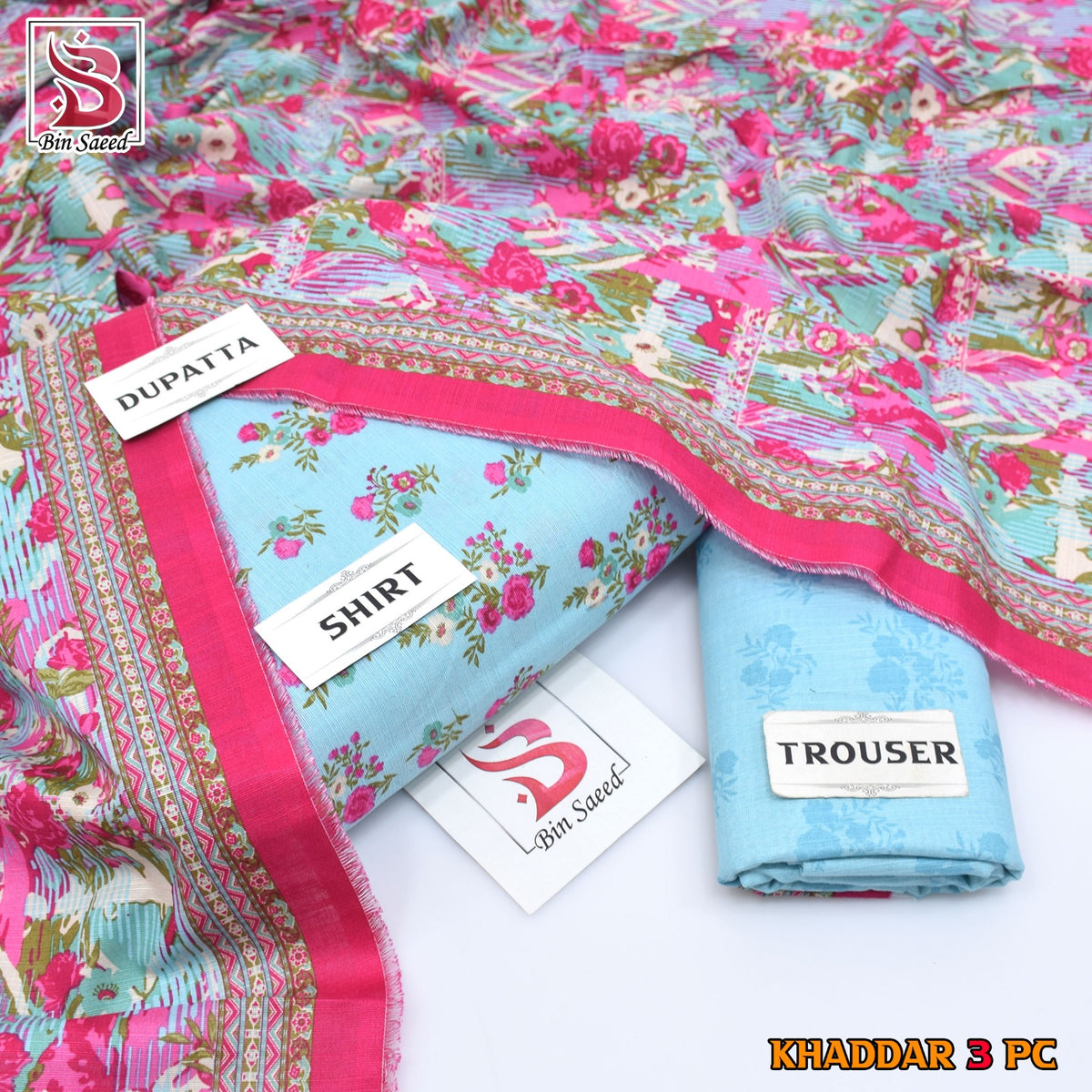 Bin Saeed Khaddar Printed 3-Piece Suit – Premium Winter Collection
