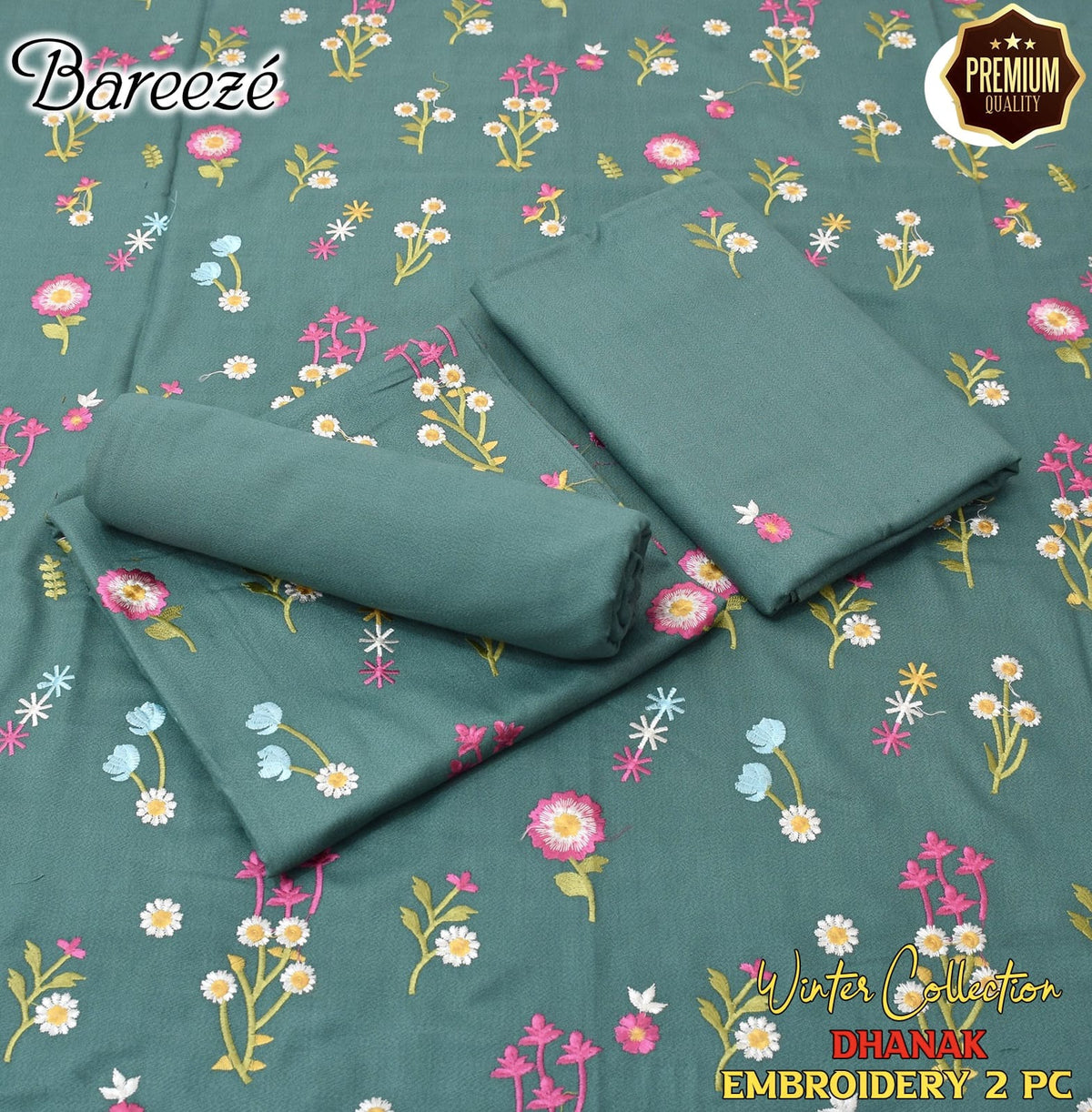 DHANAK EMBRIODERY BAREEZE 2PC