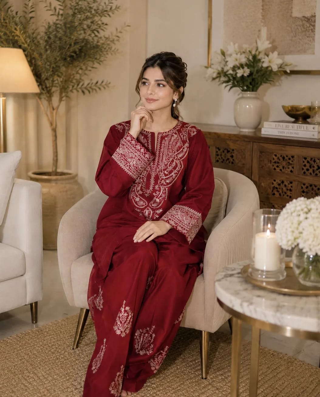 DHANAK EMBRIODERY 2PC