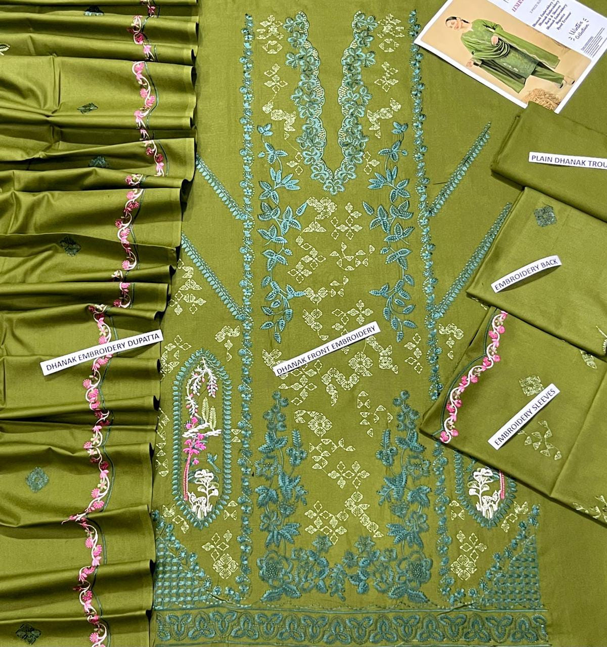 DHANAK EMBRIODERY 3 PC